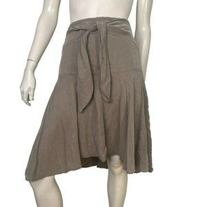HD In Paris Skirt Womens 8 Utility Aline Lyocell Tie Casual